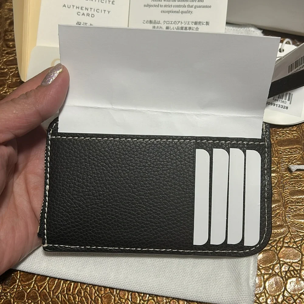 Sold❤️BNWT Chloé Black Leather Card Holder - Picture 3 of 8